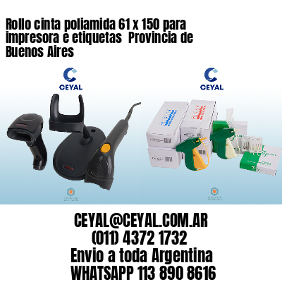 Rollo cinta poliamida 61 x 150 para impresora e etiquetas  Provincia de Buenos Aires