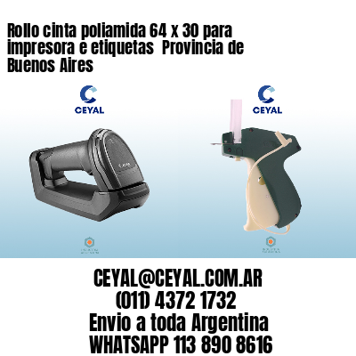 Rollo cinta poliamida 64 x 30 para impresora e etiquetas  Provincia de Buenos Aires
