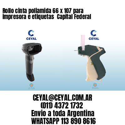 Rollo cinta poliamida 66 x 107 para impresora e etiquetas  Capital Federal