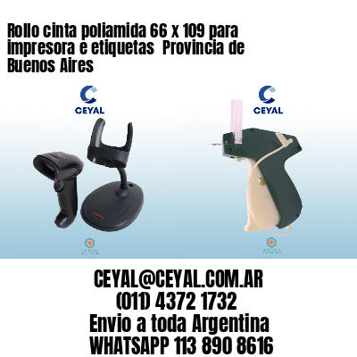 Rollo cinta poliamida 66 x 109 para impresora e etiquetas  Provincia de Buenos Aires