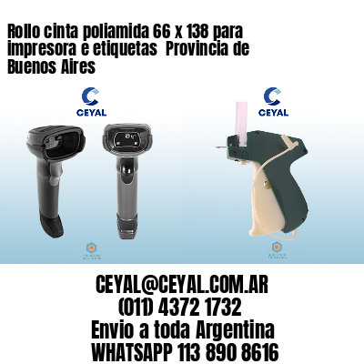 Rollo cinta poliamida 66 x 138 para impresora e etiquetas  Provincia de Buenos Aires