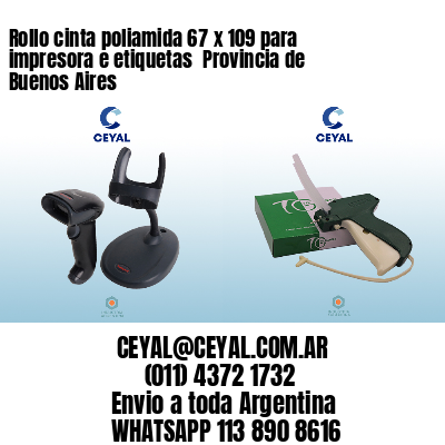 Rollo cinta poliamida 67 x 109 para impresora e etiquetas  Provincia de Buenos Aires