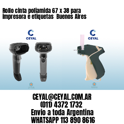 Rollo cinta poliamida 67 x 38 para impresora e etiquetas  Buenos Aires