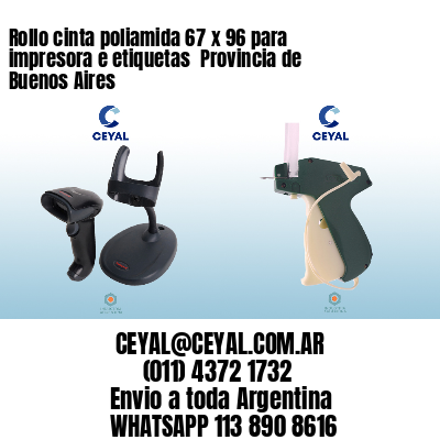Rollo cinta poliamida 67 x 96 para impresora e etiquetas  Provincia de Buenos Aires