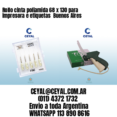 Rollo cinta poliamida 68 x 130 para impresora e etiquetas  Buenos Aires