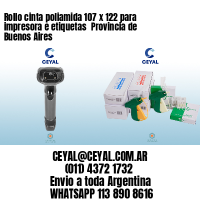 Rollo cinta poliamida 107 x 122 para impresora e etiquetas  Provincia de Buenos Aires