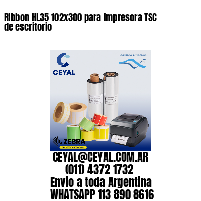 Ribbon HL35 102×300 para impresora TSC de escritorio