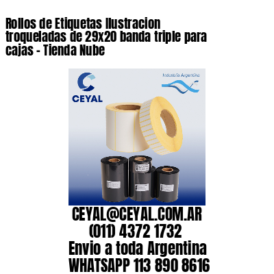 Rollos de Etiquetas Ilustracion troqueladas de 29×20 banda triple para cajas – Tienda Nube