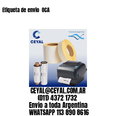 Etiqueta de envio  OCA