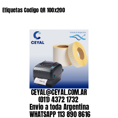 Etiquetas Codigo QR 100×200