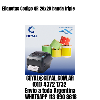 Etiquetas Codigo QR 29×20 banda triple