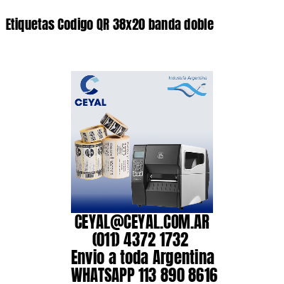 Etiquetas Codigo QR 38×20 banda doble