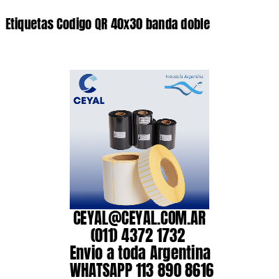 Etiquetas Codigo QR 40×30 banda doble