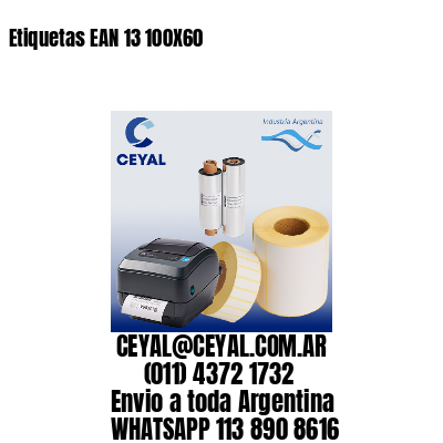 Etiquetas EAN 13 100X60