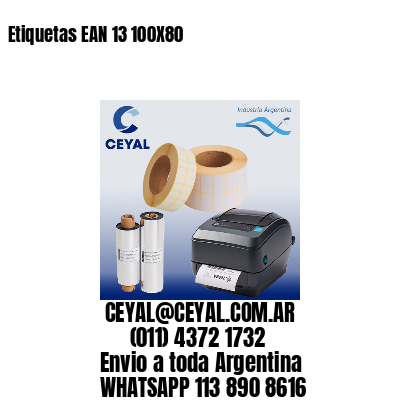 Etiquetas EAN 13 100X80