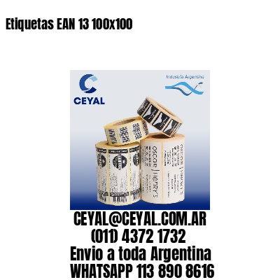 Etiquetas EAN 13 100×100