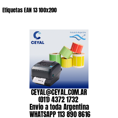 Etiquetas EAN 13 100×200