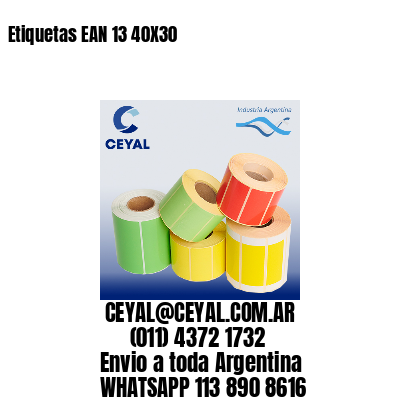 Etiquetas EAN 13 40X30
