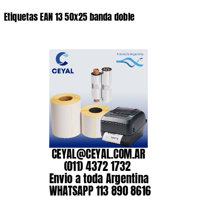 Etiquetas EAN 13 50×25 banda doble