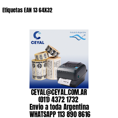 Etiquetas EAN 13 64X32