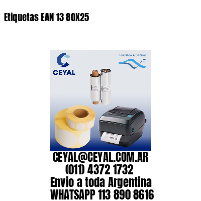 Etiquetas EAN 13 80X25
