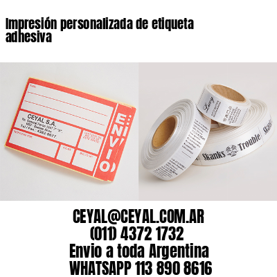 Impresión personalizada de etiqueta adhesiva
