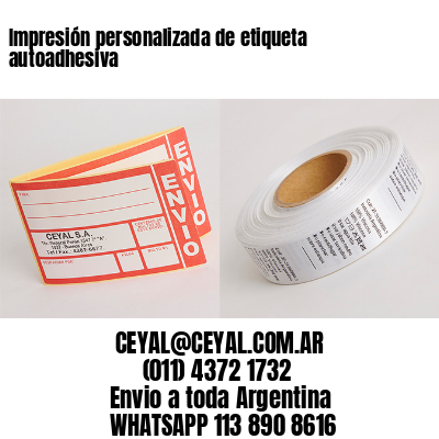 Impresión personalizada de etiqueta autoadhesiva