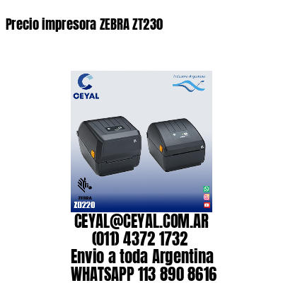 Precio impresora ZEBRA ZT230