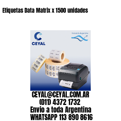 Etiquetas Data Matrix x 1500 unidades