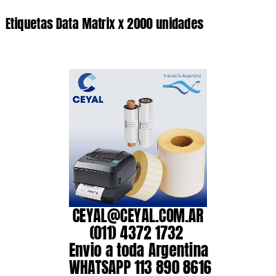 Etiquetas Data Matrix x 2000 unidades