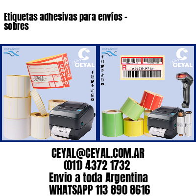 Etiquetas adhesivas para envíos – sobres