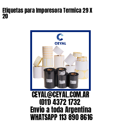 Etiquetas para Imporesora Termica 29 X 20
