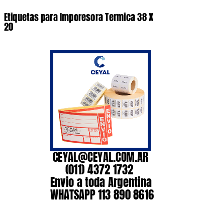 Etiquetas para Imporesora Termica 38 X 20