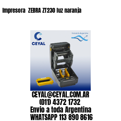 Impresora  ZEBRA ZT230 luz naranja