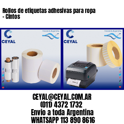 Rollos de etiquetas adhesivas para ropa – Cintos