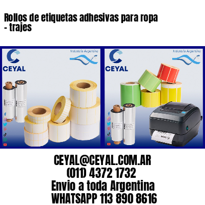 Rollos de etiquetas adhesivas para ropa – trajes