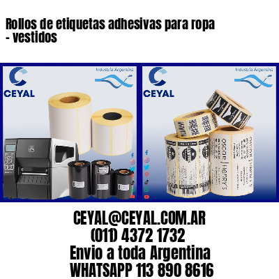 Rollos de etiquetas adhesivas para ropa – vestidos