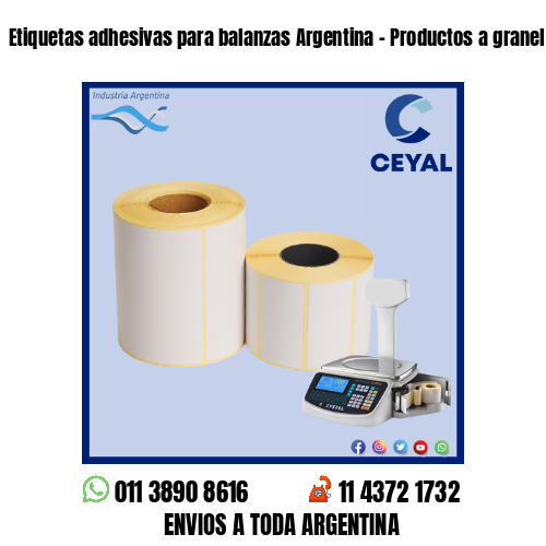 Etiquetas adhesivas para balanzas Argentina – Productos a granel