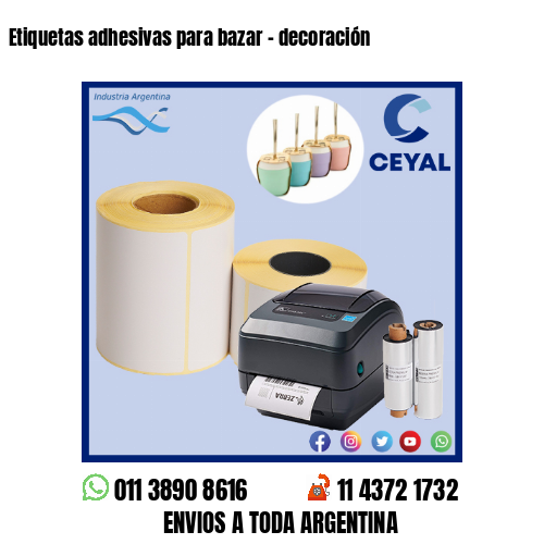Etiquetas adhesivas para bazar – decoración
