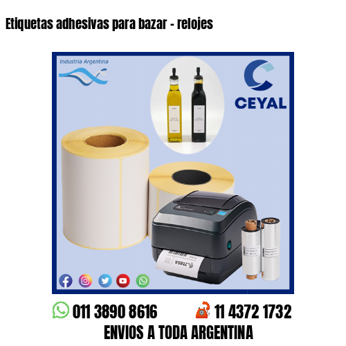 Etiquetas adhesivas para bazar – relojes