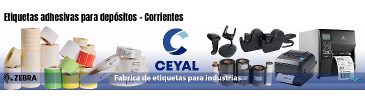 Etiquetas adhesivas para depósitos - Corrientes