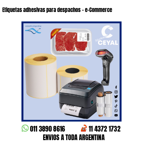 Etiquetas adhesivas para despachos – e-Commerce