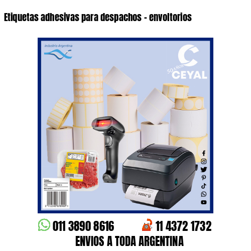 Etiquetas adhesivas para despachos – envoltorios