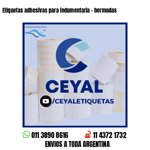 Etiquetas adhesivas para indumentaria - bermudas