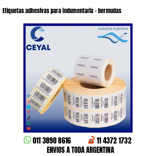 Etiquetas adhesivas para indumentaria – bermudas