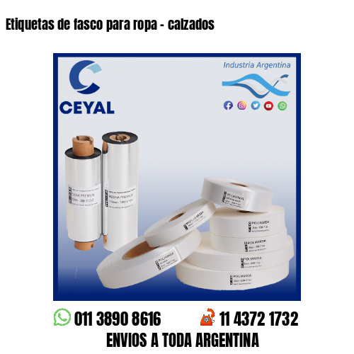 Etiquetas de fasco para ropa – calzados