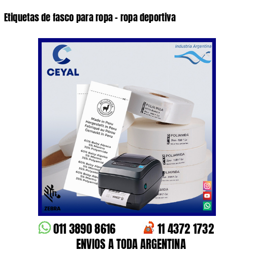 Etiquetas de fasco para ropa – ropa deportiva