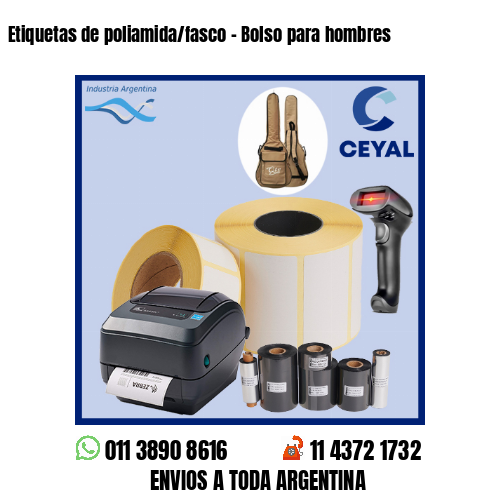 Etiquetas de poliamida/fasco – Bolso para hombres