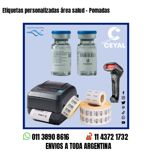 Etiquetas personalizadas área salud – Pomadas