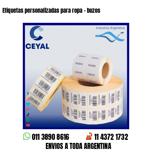 Etiquetas personalizadas para ropa – buzos